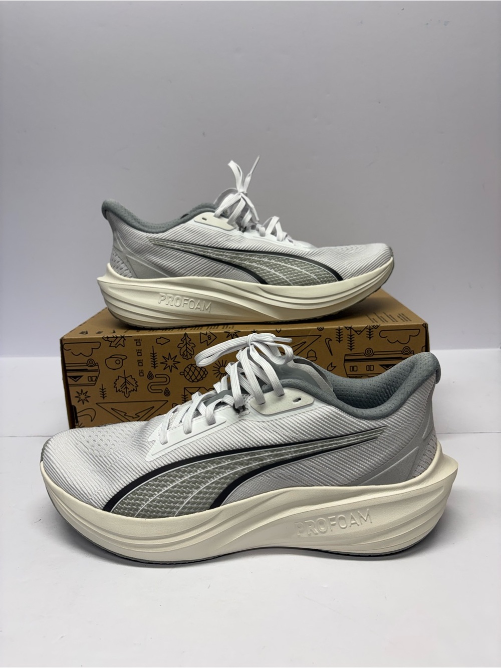 Puma Men’s PROFOAM Running Shoes - Light Gray & White